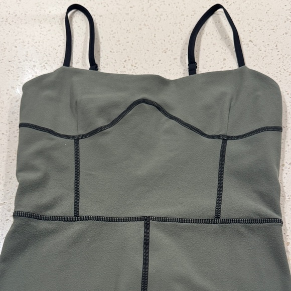 We Wore What Olive Green Athleisure Jumpsuit - Picture 3 of 5